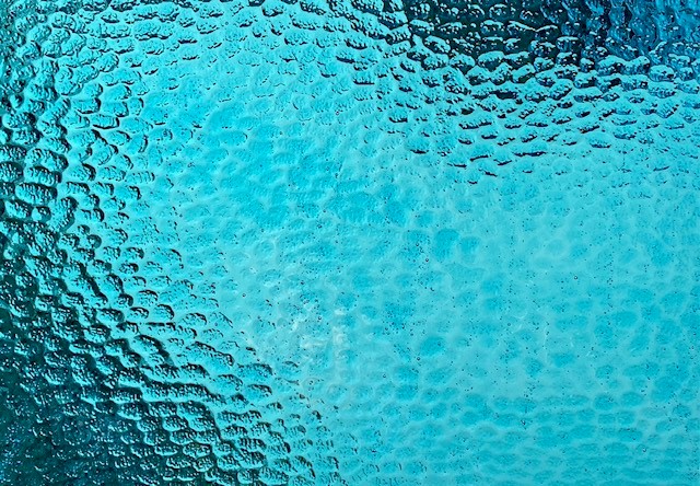 Sea Glass Medium Sky Blue Hammered